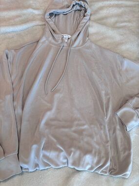 Athleta Neutral Light Taupe Hooded Pullover
